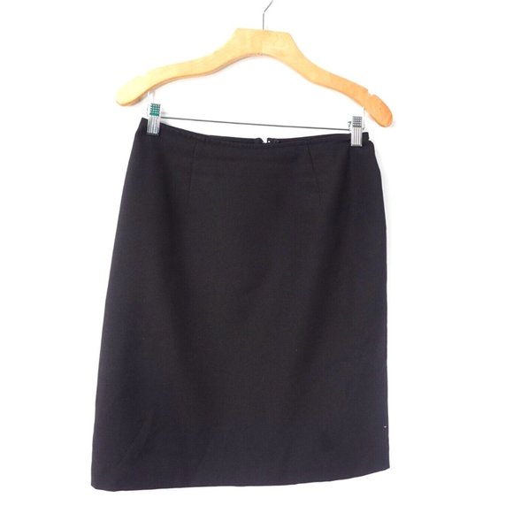 WRAPPER Skirt Junior Size 5 Black Mini Straight Pencil Zip Back Formal Classic - Picture 1 of 7
